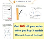 Papercraft de pigeon en origami 3D