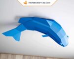 Papercraft fish wall art in 3D origami