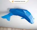 Papercraft Poisson 3D origami papier puzzle sculpture, weergave 4