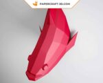 Papercraft fish wall art in 3D origami