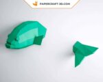 Papercraft fish wall art in 3D origami