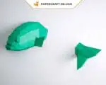 Papercraft Poisson 3D origami papier puzzle sculpture, weergave 7