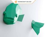 Papercraft fish wall art in 3D origami