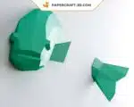 Papercraft Poisson 3D origami papier puzzle sculpture, weergave 8