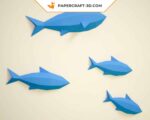 Papercraft of wall fish in origami