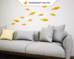 Papercraft of wall fish in origami