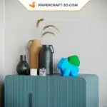 Papercraft Pokémon Bulbasaur origami papier 3D, weergave 4