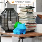 Papercraft Bulbasaur Pokémon in 3D origami