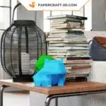Papercraft Pokémon Bulbasaur origami papier 3D, weergave 5