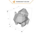 Papercraft Bulbasaur Pokémon in 3D origami