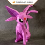 Papercraft of Espeon in 3D origami