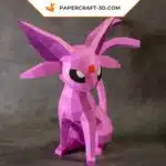 Papercraft Pokémon Espeon en origami 3D