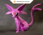 Papercraft Pokémon Espeon en origami 3D