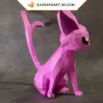 Papercraft Pokémon Espeon en origami 3D