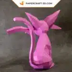 Papercraft Pokémon Espeon en origami 3D