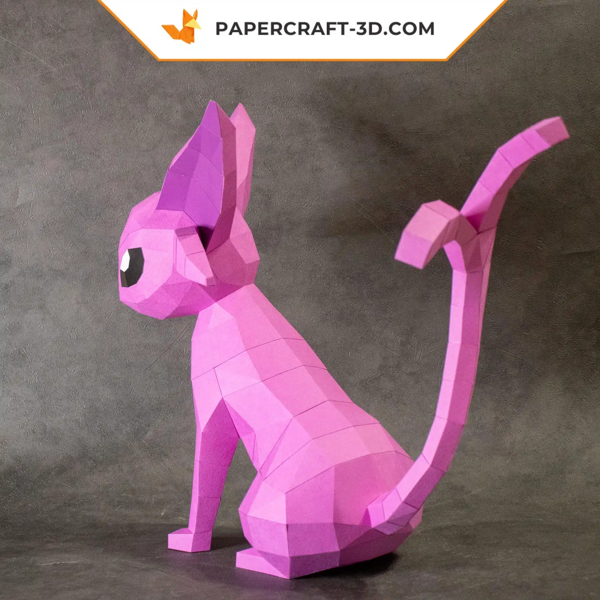 Papercraft Pokémon Espeon en origami 3D, montado