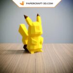 Papercraft di Pikachu in origami 3D