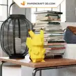 Papercraft Pikachu di spalle in origami 3D