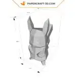 Papercraft Pikachu di spalle in origami 3D