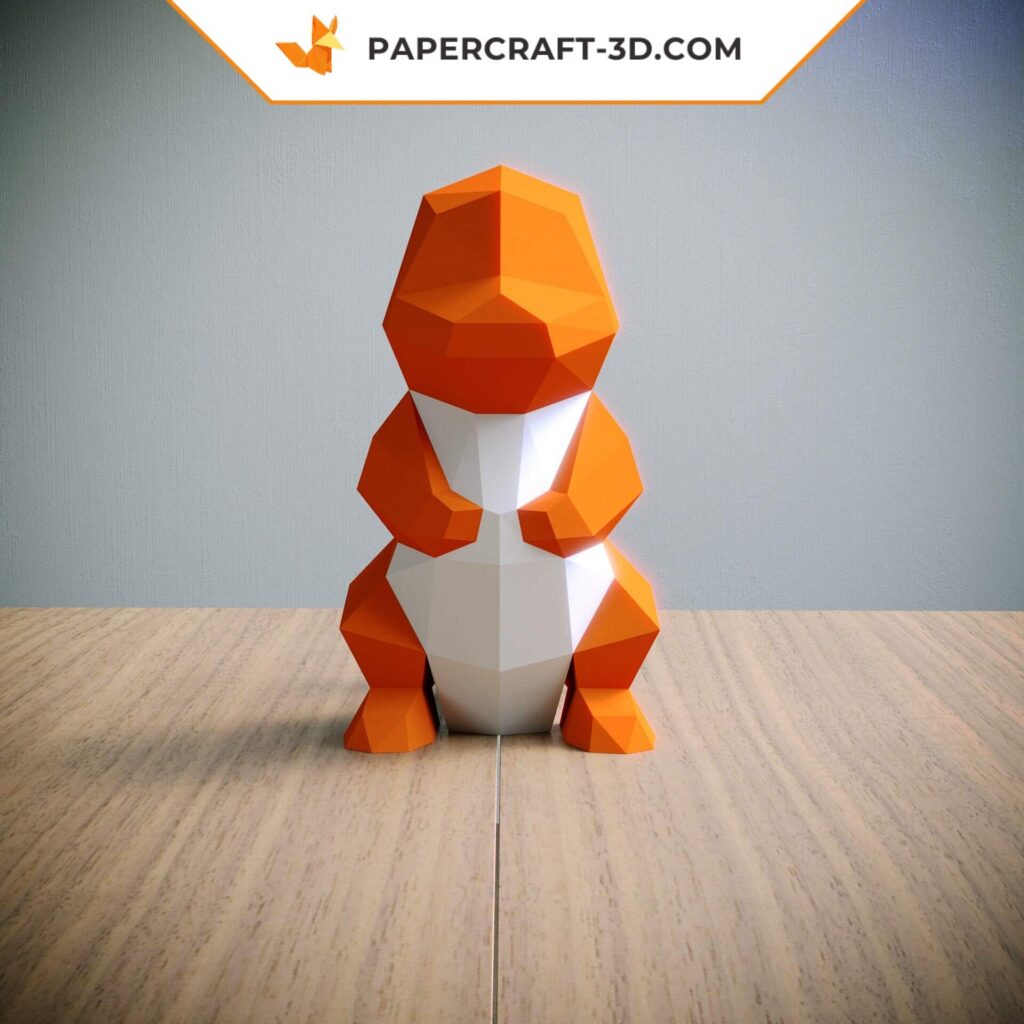 Papercraft de Charmander em origami