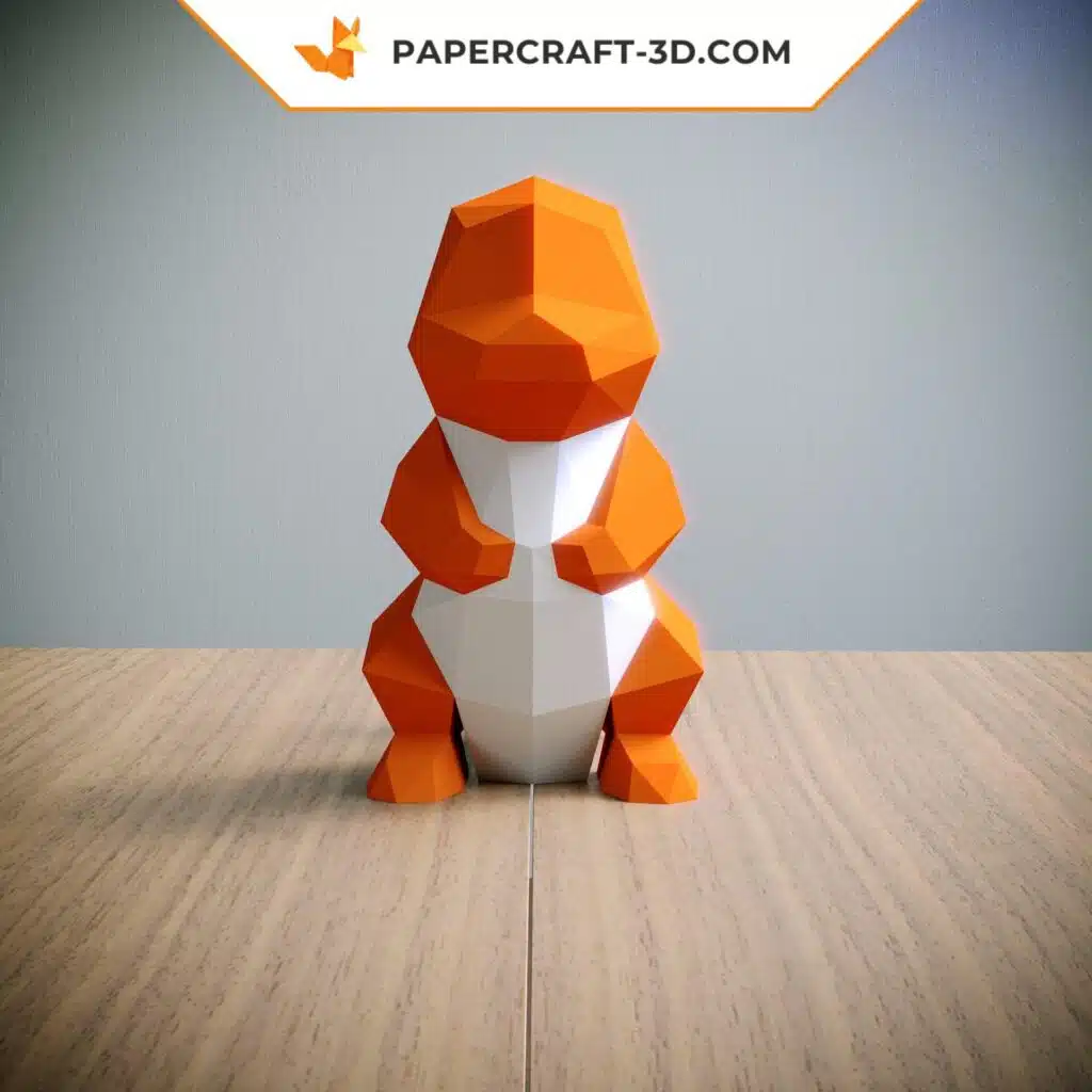 Papercraft de Salamèche en origami