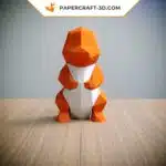 Papercraft de Salamèche en origami