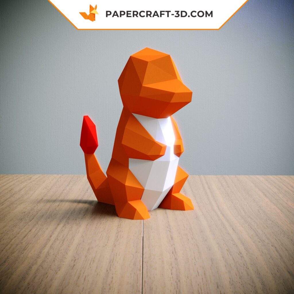 Papercraft de Charmander em origami