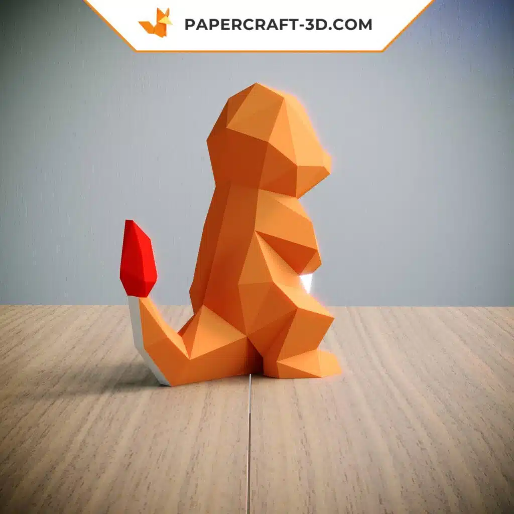 Papercraft de Salamèche en origami