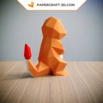 Papercraft de Charmander em origami