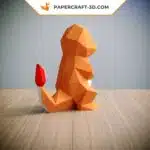 Papercraft de Salamèche en origami