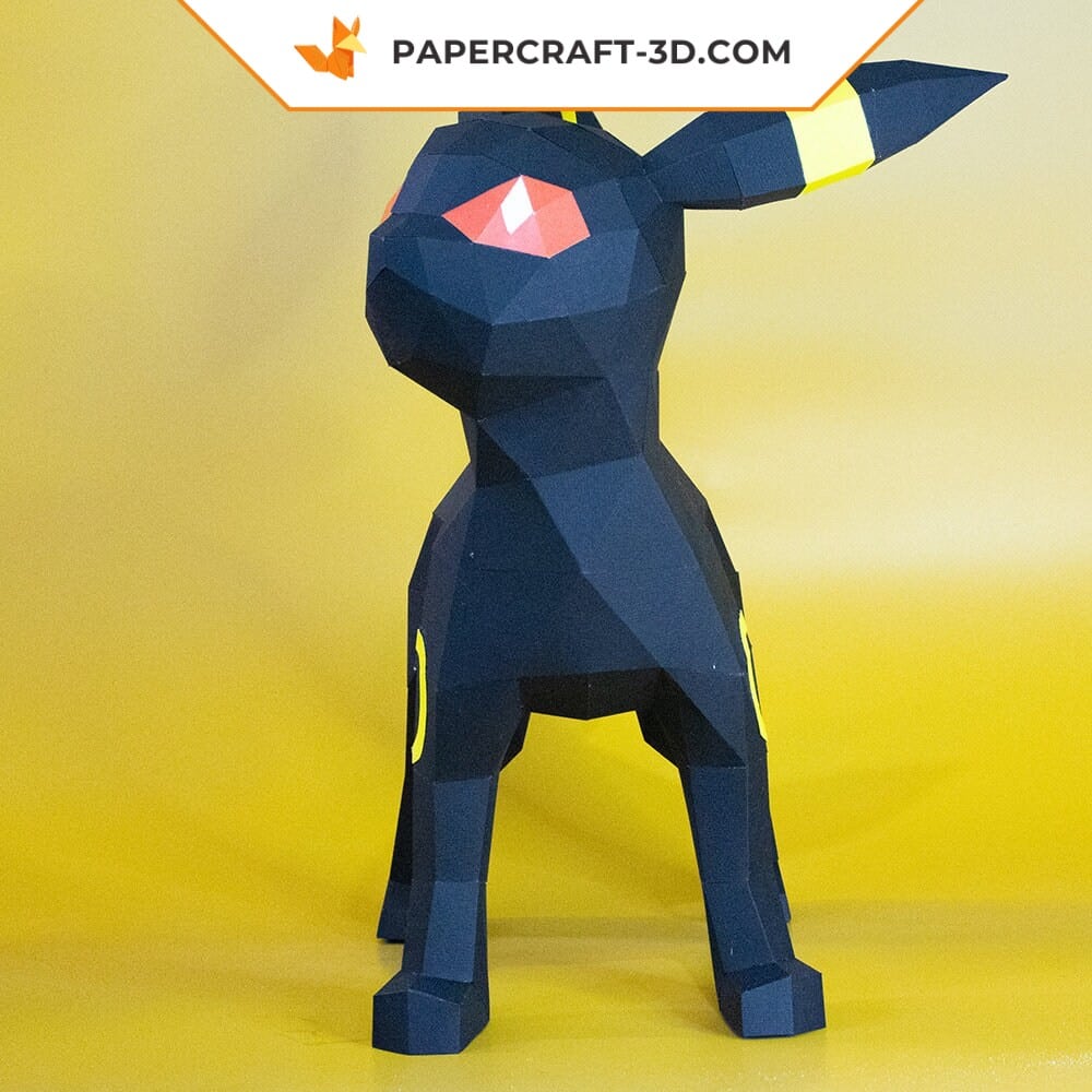 Papercraft of Umbreon in 3D origami