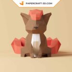Papercraft Vulpix Pokémon in 3D origami