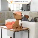Papercraft Pokémon Vulpix en origami papier 3D pour décoration d&rsquo;intérieur, weergave 6