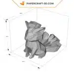 Papercraft Pokémon Vulpix en origami papier 3D pour décoration d&rsquo;intérieur, weergave 7