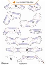 Papercraft d'un policier en origami 3D