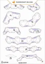 Papercraft Policier numérique DIY en papier 3D, weergave 3