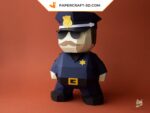 Papercraft d'un policier en origami 3D