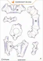 Papercraft de pompier en origami 3D