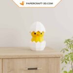 Papercraft pulcino in origami 3D