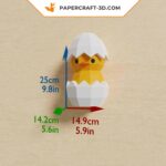 Papercraft pulcino in origami 3D