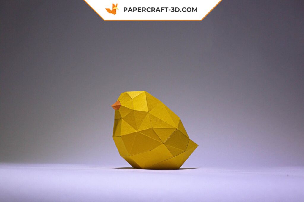 Papercraft pulcino e gallina in origami 3D