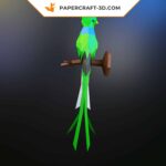 Papercraft de Quetzal en origami 3D
