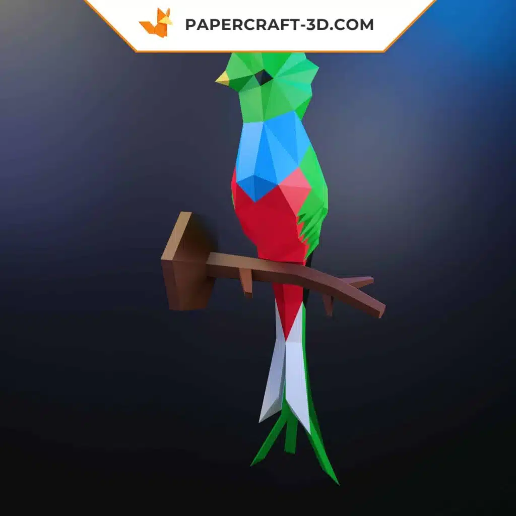 Quetzal Papercraft als 3D-Origami