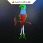 Quetzal Papercraft als 3D-Origami, Ansicht 5