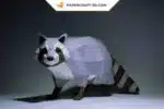 Papercraft raton laveur en origami papier 3D à télécharger, weergave 5