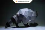 Papercraft raton laveur en origami papier 3D à télécharger, weergave 6