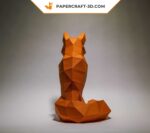 Papercraft di volpe in origami 3D