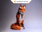 Papercraft di volpe in origami 3D