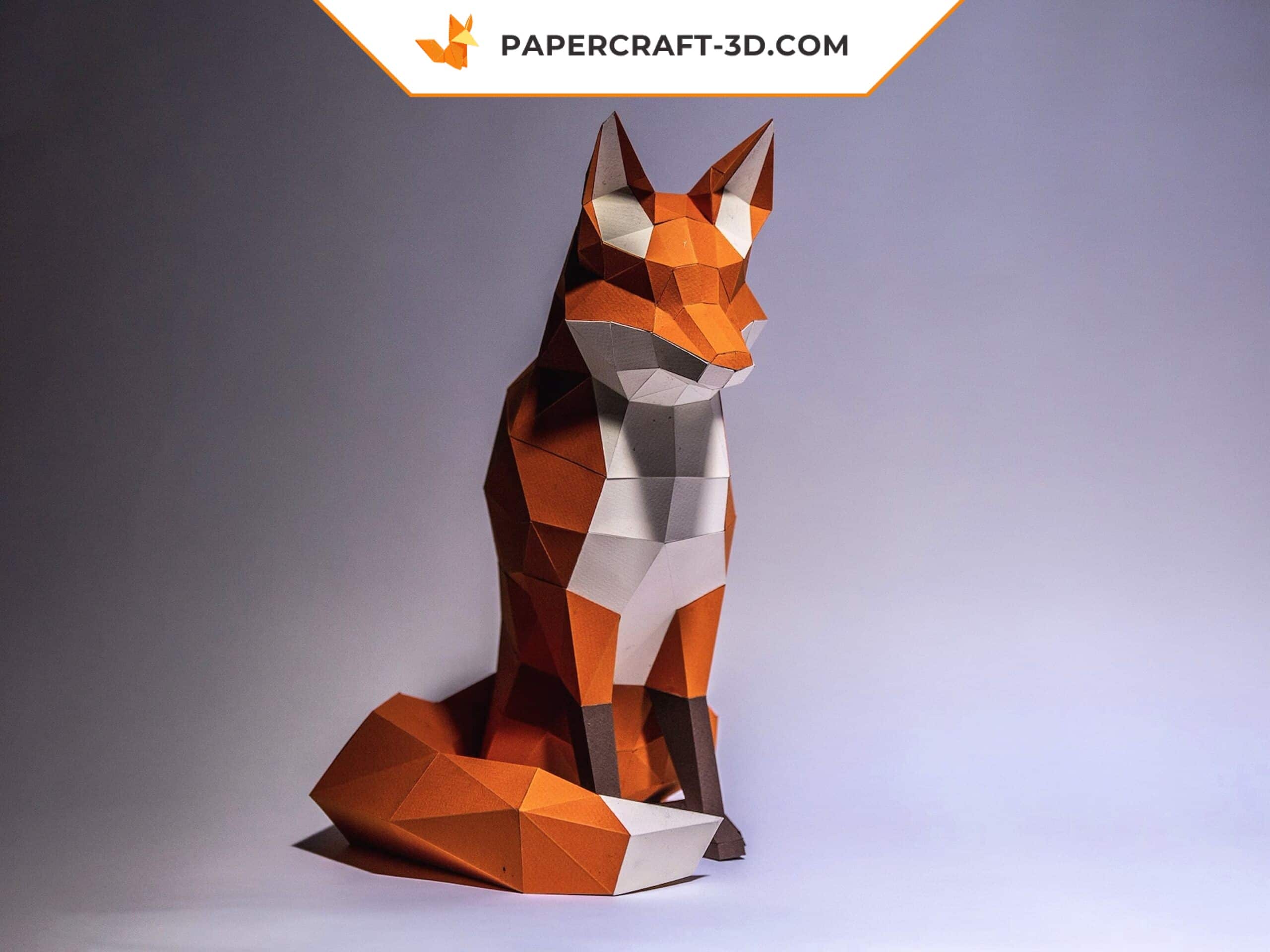 Papercraft fox in 3D origami Papercraft fox in 3D origami