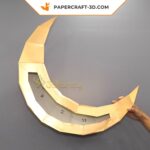 Papercraft fox moon in 3D origami